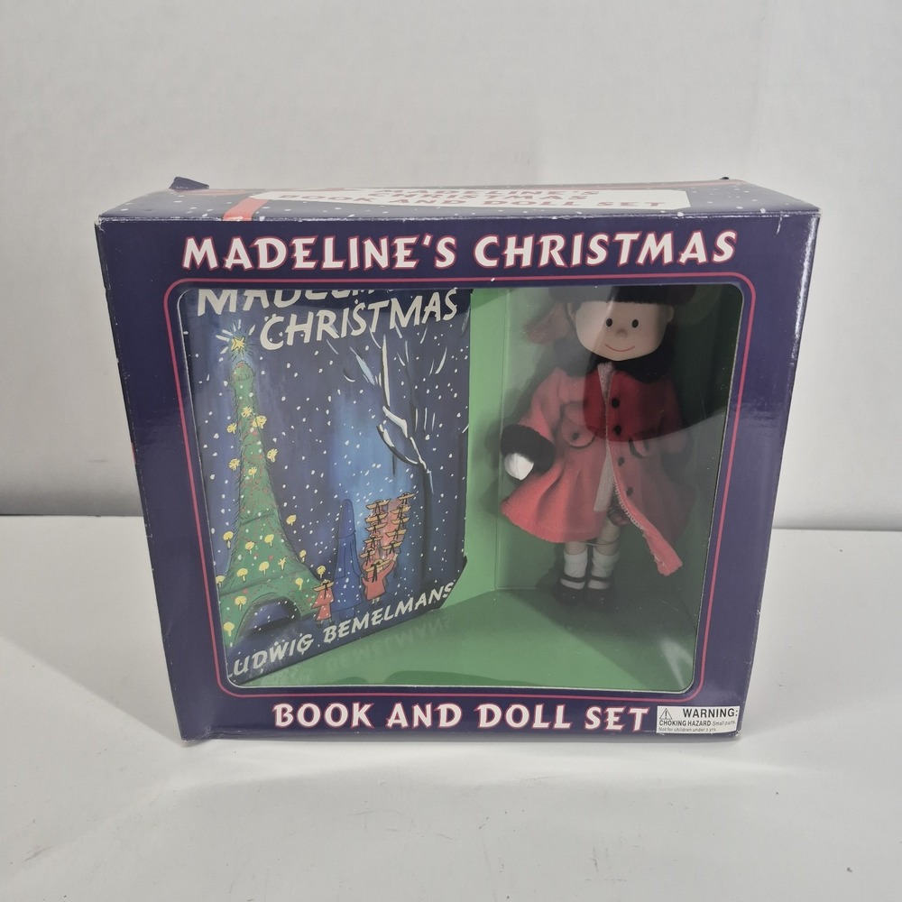 Rare Madeline's 2002 Christmas Book & Doll Boxed Set NEW